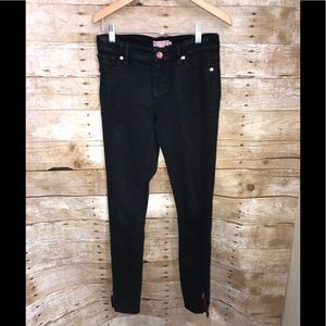 TED BAKER SEW IN LOVE BLACK SATEEN JEANS 26